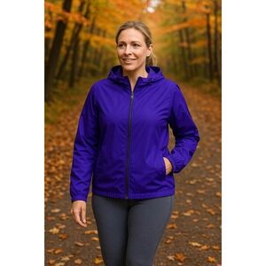 Calvin Klein Ladies Performance Purple Hooded Jacket‎ Women's L